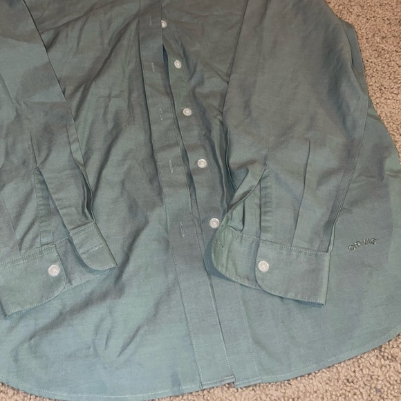 Orvis Men’s Button Up Long Sleeve Shirt Light Green Casual Size 10. - Picture 2 of 8